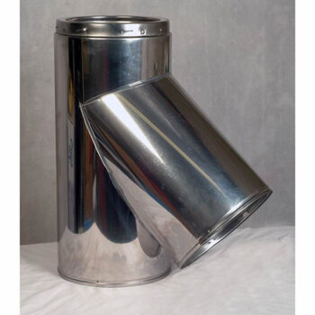 Flue Pipe 45 Degree Tee (with support bracket)