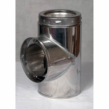 Flue Pipe 90 Degree Tee (with support bracket)